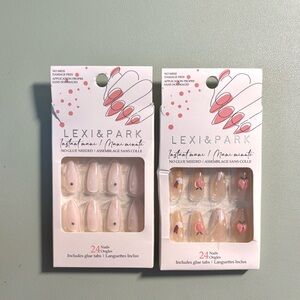 Bundle of 2 NWT Lexi & Park Instant Manicure Press On Nails Set